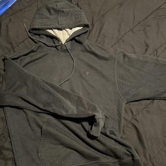 Blacked out Champion Hoodie - Picture 2 of 4